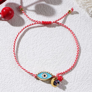 Gelang Go2boho 2024 Martis Jewelry Alloy Evil Eyes Crystal Beaded Chain Greek March untuk Wanita, Hadiah Tahun Baru yang Delikat - Product Image 1