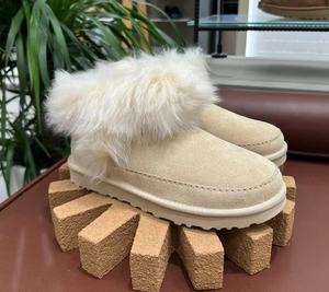 Botas de Nieve para Mujer, Invierno, UGGS con Piel de Oveja, Caja Original, Cálidas, Antideslizantes, Ligeras, de Lujo, Moda, Regalo de Navidad - Product Image 5