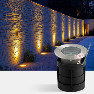 Projecteur LED encastré à angle réglable pour jardin, allée, chaussée et mur - Product Image 1