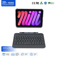 Casing Pelindung Keyboard Lepas Pasang untuk iPad Mini 7 (A17 Pro) 8.3 Inch dengan Keyboard Nirkabel Terpisah Touchpad Bahasa Kustom