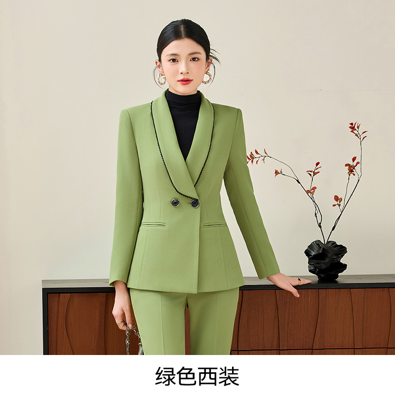 green suit