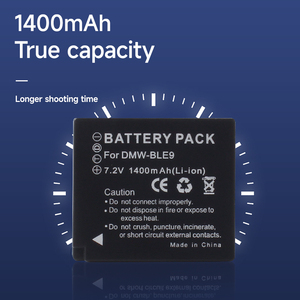 Batterie numérique Li-ion 1400mAh à décodage complet DMW-BLE9 pour appareils photo Panasonic Lumix GX7 GX9 LX100 TZ80 TZ90 <span class=keywords><strong>TZ200</strong></span> DC ZS70 ZS80 - Product Image 3