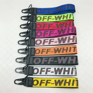 Off Keychain Lanyard Canvas Hot Embroidered Pendant Key Chain OFF Fashion Jean Accessories Keyring Charm Keychains Strap