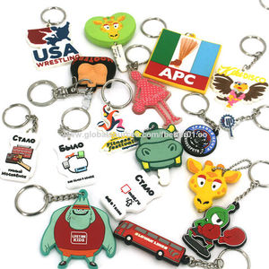 Manufacturer Custom Vibrant Lightweight Cute Waterproof Durable Cartoon PVC Keychains Personalized Gifts Kids Adults Keyring