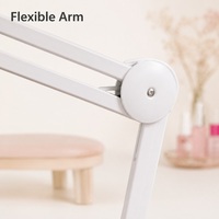 Lampe de travail à bras articulé à intensité variable, protectrice des yeux, à fixation par pince, lumière du jour, pour manucure, extension de cils, application en studio de beauté