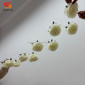 สายไหมเทียมทำด้วยมือแบบเรียบสำหรับตกแต่งดอกไม้ติดเพดานแถบดอกไม้สำหรับจัดงานแต่งงาน - Product Image 5