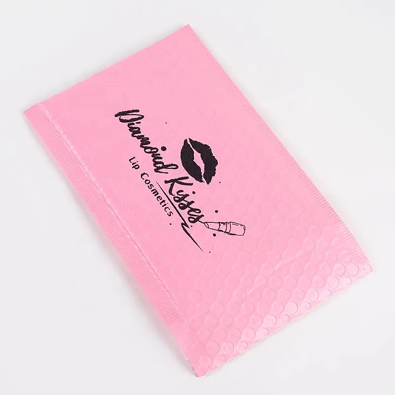 Custom Print Pink Shipping Bags Padded Bubble Envelopes Mailers Courier Shopping Custom Express Bubble Poly Mailing Package Bag