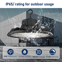 Haute qualité 100W 200W 300W Dimmable IP65 lampe industrielle Hi Bay entrepôt Highbay UFO lumière haute baie Led