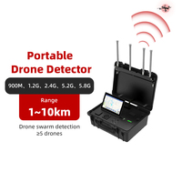 Détecteur de drones portable 1-10KM, scanner radio, localisateur de pilote, système de suivi de signal RF sans fil, alarme de sécurité
