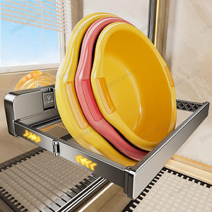 Étagère murale Litenis 50x30cm à ventouse pour salle de bain, organisateur de lavabo rectangulaire durable - Product Image 3