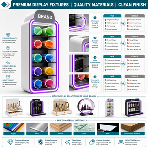 Exhibidor de Acrílico Personalizado con Luces LED para Snus y Bolsitas de Nicotina, para Mostrador de Tiendas de Tabaco - Product Image 3