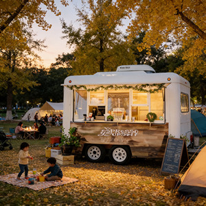 Enclosed Mobile Food <b>Trailer</b> Commercial Vending Cart for Coffee Ice Cream Sale - Product Image 1