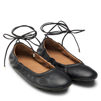 Ballerines pliables en cuir véritable à lacets, respirantes – Ballerines souples en nappa portables avec bride de cheville, légères, pour le travail, toutes saisons