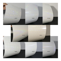 Film de laminage holographique transparent auto-adhésif en PVC, format A4, film de laminage à froid, feuille de vinyle à effet étoile pour bricolage