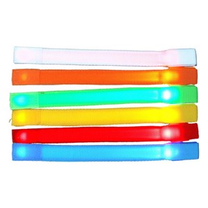 Pulseras LED con cierre de velcro, brillantes en la oscuridad, fluorescentes, para conciertos, bares, KTV, eventos, accesorios promocionales - Product Image 1
