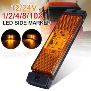 4/8/10 Pcs 4 Feux de position latéraux LED ambre 10V-24V pour remorques, camions et fourgonnettes - Product Image 1