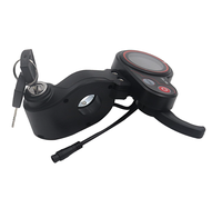 ZQ-100 LCD affichage accélérateur compteur 6PIN interrupteur avec clé de verrouillage de porte électrique pour Scooter électrique tableau de bord accessoires noir