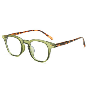 Nuevas gafas ópticas antiluz azul Retro Art Nine Small Square Wood Design TR90 La cara de los hombres y las mujeres se puede equipar miopía - Product Image 5