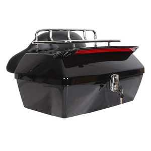Accesorios para Motocicleta, Baúl Superior para Motocicleta, Caja de Equipaje Trasera con <span class=keywords><strong>Respaldo</strong></span> y Estante para Harley - Product Image 3