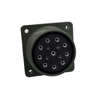Connecteur circulaire étanche MS3108A-28-20P (prise coudée) et MS3102A-28-20S (prise) 14 broches à contacts mixtes, conforme MIL-C-5015 MS5015