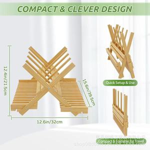 Wooden <b>bottle</b> <b>rack</b>, wooden <b>bottle</b> drainer, household <b>bottle</b> <b>drying</b> <b>rack</b>, wooden baby <b>bottle</b> holder - Product Image 4