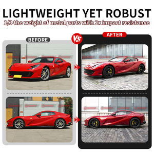 Jupes latérales de voiture en fibre de carbone sèche style OME pour Ferrari 812 - Kit carrosserie - Product Image 2