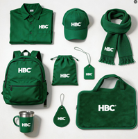 Ensemble de cadeaux d'entreprise promotionnels personnalisés avec logo imprimé en sérigraphie sur coton, outil multifonctionnel