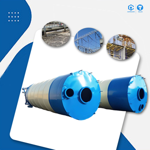 30Tセメントサイロ亜鉛メッキ鋼製セメント貯蔵タンク設計、ノックダウン構造、乾燥バルク粉末貯蔵用 - Product Image 1