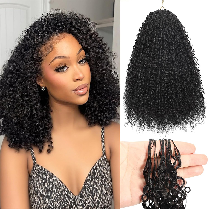 Capelli umani ricci crespi con effetto piuma