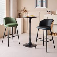 Chaises de bar modernes en fer, tabourets de luxe légers avec dossier, mobilier commercial léger – Approvisionnement direct usine