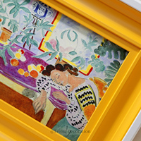Tableau mural vintage avec paysages européens et fleurs, impression sur toile, cadre en bois, décoration de luxe pour mariage et maison