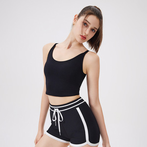 Wholesale Women's Twist Cutout <b>Back</b> Yoga Tank <b>Top</b> Racerback U-Neck Padded Workout Crop <b>Top</b> Slim Fit Breathable Activewear - Product Image 6