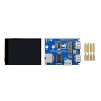 Waveshare Kit Ethernet Raspberry Pi CM4, semua dalam satu 2.8 inci cocok penuh layar sentuh 4 arah USB 2.0 Gigabit