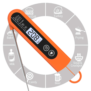 Folding Instant Read Temperature Meter Digital <b>BBQ</b> Grill Kitchen Meat Thermometer Waterproof with Probe - Product Image 6