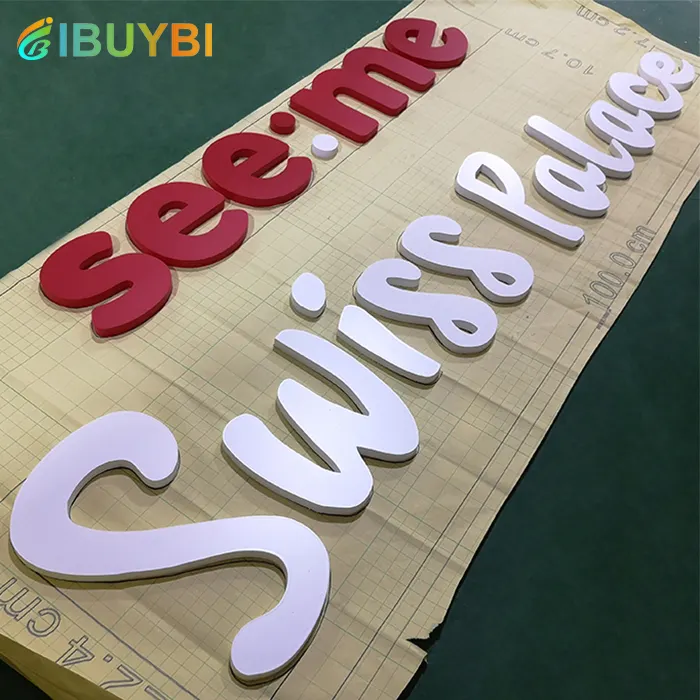 Lasers ch neiden Pvc Foam Board Letter Beschilderung Weiße Farbe Kunststoff Acryl Werbung Alphabet Zeichen 3D Company Office Name Logo