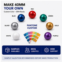 Billes de remplacement pour trackball optique SDBALLS 40 mm UPR à motif métallique, billes en résine polie de précision pour trackball à commande par les doigts