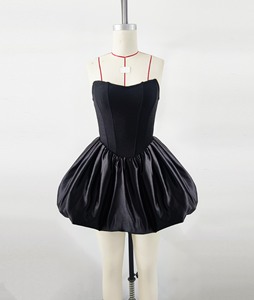 Cao cấp của phụ nữ trắng Fluffy bí ngô váy chéo fishbone Ống Top mùa hè sinh nhật đảng DRESS rắn màu rắn màu - Product Image 3