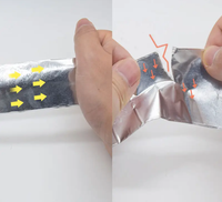 Ruban adhésif isolant en aluminium simple, résistant à la chaleur, pour l'isolation des conduits, la fermeture des cartons, la scellage des tuyaux, la réparation des fuites de toiture, imperméable et résistant au soleil