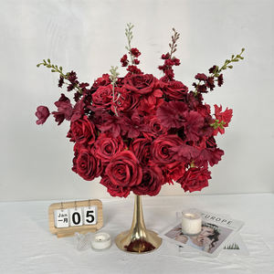 Rosas Rojas Artificiales Románticas, Bola de Flores de Color Personalizado, Ramo de Boda, Bola de Flores, Decoración de Mesa - Product Image 2