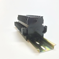 Bloque de terminales de tornillo montado TBD-10A 20A 30A, 100 unidades/caja, tira de terminales de barrera tipo riel DIN combinada