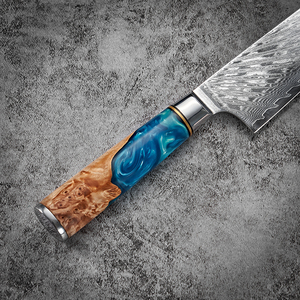Cuchillo de Chef de Acero Inoxidable Damasco de 8 Pulgadas con Mango de Madera Sólida Personalizable OEM, Apto <span class=keywords><strong>para</strong></span> <span class=keywords><strong>Cortar</strong></span> <span class=keywords><strong>Carne</strong></span> en la Cocina - Product Image 6