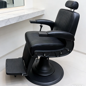 Minimalist Streamline Salon Chair With Heavy Aluminum Alloy Frame Semi Recline Function For Luxury Chain Salon Beauty Salon Furn - Product Image 4