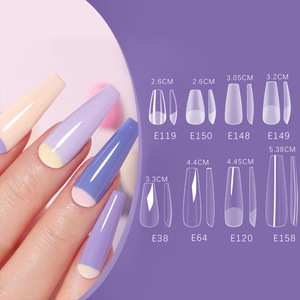 Dài xl xxl xxxl pháp Ba Lê Quan Tài móng tay giả Matte bán Frosted rõ ràng ABS Acrylic Nhân tạo lời khuyên cho Nail Salon nghệ thuật sử dụng - Product Image 4