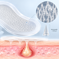Patchs anti-rides hydrocolloïdes à micro-aiguilles solubles pour les rides du sourire, adaptés à tous les types de peau, avec logo personnalisé