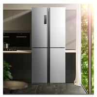 Kulkas Inverter Cross-door 426-liter, Berpendingin Udara, Bebas Es, Kulkas Built-in