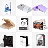 Boîtes d'expédition en carton ondulé réutilisables personnalisées avec logo et design couleur sur mesure