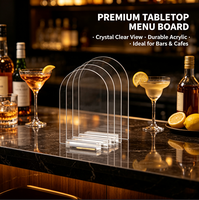Support d'affichage transparent en acrylique sur mesure pour menu, liste de boissons, bar, mariage, maison, bureau