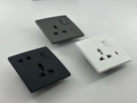 Interrupteur mural PC 4 gangs, 16A 250V, durable, installation facile, pour maison, hôtel, fournisseur d'équipement électrique – Vente directe usine