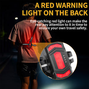 Gilet réfléchissant lumière de course LED Runner Gear Type-C 2200mAh sécurité randonnée Jogging cyclisme Sports de plein air nuit course poitrine <span class=keywords><strong>lampe</strong></span> - Product Image 4