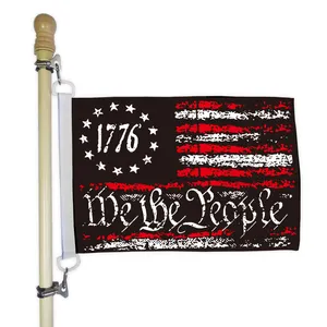 12x18 inci 1776 We the people Flag Boat Banner dengan 2 D grommet 110G rajutan bahan poliester dekorasi dalam dan luar ruangan